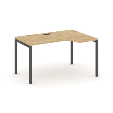 Стол рабочий эргономичный SN-4P.SPA-001(R) (1380х600/980х750) (Тиквуд Светлый/Металл Антрацит)