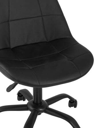 Стул офисный Гирос экокожа черный (Офисное кресло Гирос черный)