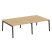Рабочая станция на деревянных опорах Onix Wood OW.D.RS-4.3.8 2760x1635x750 (Тиквуд Светлый/Дуб Темный) Рабочая станция на деревянных опорах Onix Wood OW.D.RS-4.3.8 2760x1635x750 (Тиквуд Светлый/Дуб Темный)
