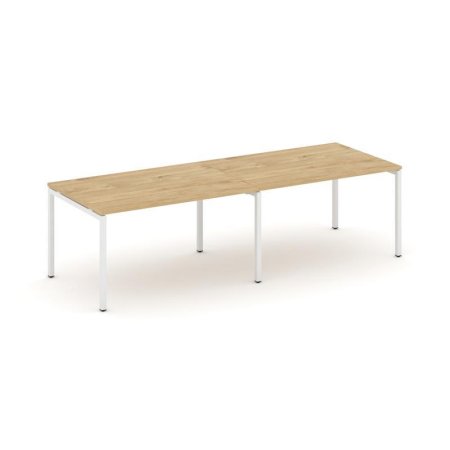 Стол переговорный SN-4P.SPRG-013.3 (2760х980х750) (Тиквуд Светлый/Металл Белый)