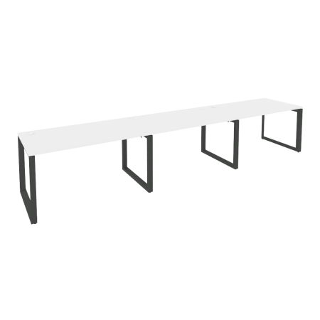 Рабочая станция на О-образном м/к Onix O.MO-RS-3.3.8 4140x800x750 (Белый Бриллиант/Черный металл)