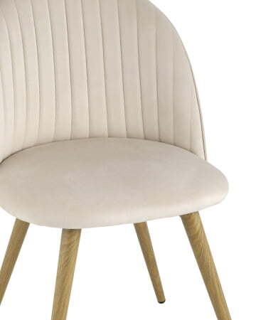 Стул Лион Страйпс велюр кремовый (Стул Лион кремовый)