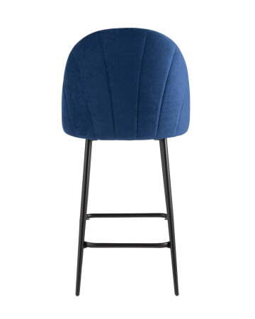 Стул полубарный Логан велюр синий (Стул полубарный Логан синий)