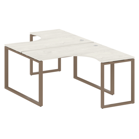 Рабочая станция криволинейная Metal System Style БО.РАС-СА-2.3 1400x2435x750 (Дуб Наварра/Мокко металл)
