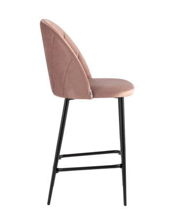 Стул полубарный Логан велюр пыльно-розовый (Стул полубарный Логан пыльно розовый)