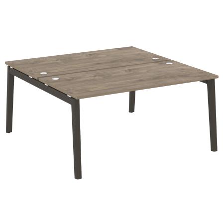 Рабочая станция на деревянных опорах Onix Wood OW.D.RS-2.4.8 1580x1635x750 (Тиквуд Темный/Дуб Темный)