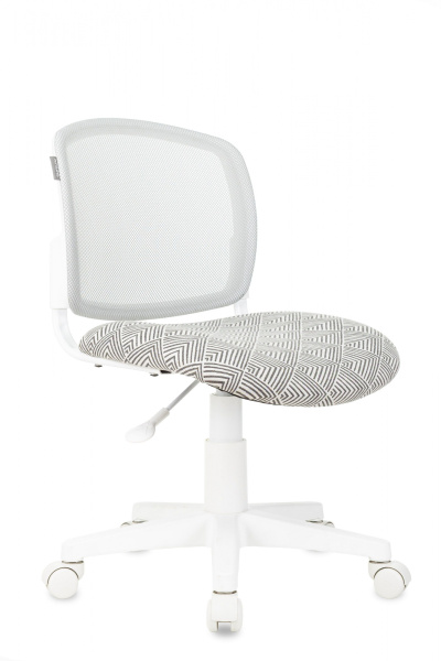Кресло детское CH-W296NX светло-серый TW-02 Loft сетка/ткань крестов. пластик пластик белый (Серый)