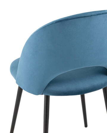 Стул Меган велюр пыльно-синий (Стул Меган синий)