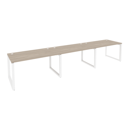 Рабочая станция на О-образном м/к Onix O.MO-RS-3.3.8 4140x800x750 (Дуб Аттик/Белый Металл)