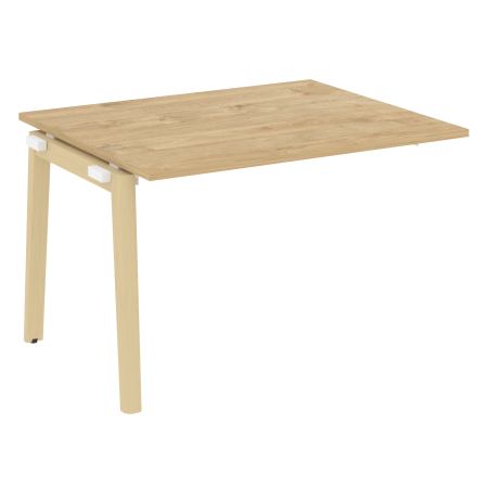 Проходной наборный элемент переговорного стола на деревянных опорах Onix Wood OW.NPRG-2 1180x980x750 (Тиквуд Светлый/Дуб Светлый)