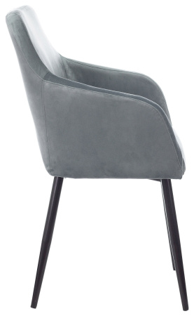 Кресло CH-380F голубая сталь Italia 21 на ножках металл черный (Серо-голубой)