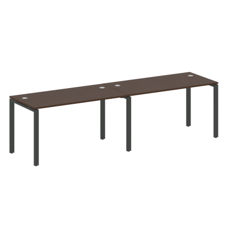 Рабочая станция на 2 раб.места Metal System Style БП.СМ-2.3 2800x720x750 (Венге Цаво/Антрацит металл)