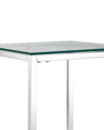 Журнальный стол 40*40 ТАУН серебро (Журнальный стол Таун серебристый)