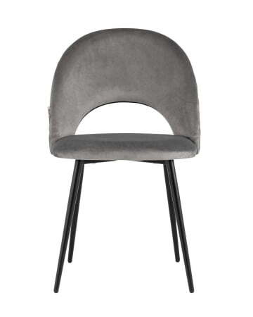 Стул Меган велюр с ромбами серый (Стул Меган серый)