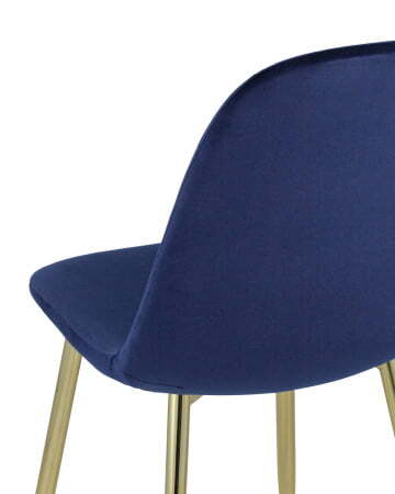 Стул Валенсия велюр синий золотые ножки (Стул Валенсия синий)