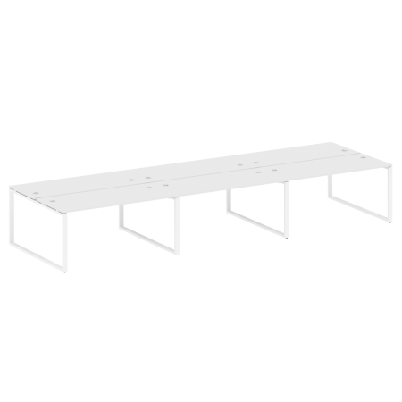 Рабочая станция Metal System Style БО.СМ-6.4 4800x1475x750 (Белый/Белый металл)