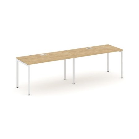 Рабочая станция 1 сторонняя SN-4P.ORS-024 (3160х800х750) (Тиквуд Светлый/Металл Белый)