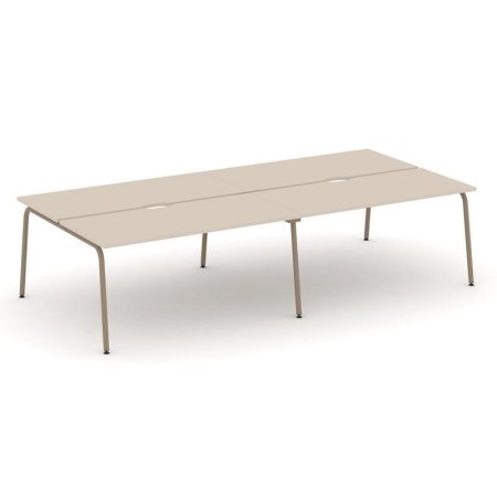 Рабочая станция 4 места ES.D.RS-4.4-VK (3160х1500х750) (Капучино/Металл Латте)