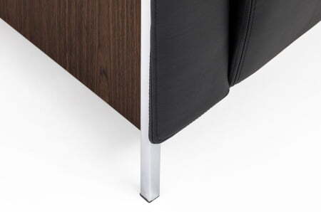 VISPO Диван 2-местный (ОРЕХ/ЧЕРНЫЙ)