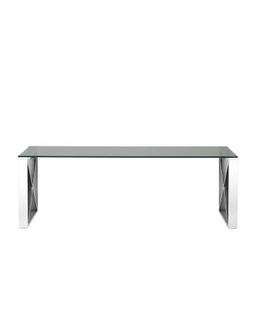 Журнальный стол 120*60 КРОСС серебро (Журнальный стол Кросс серебристый)