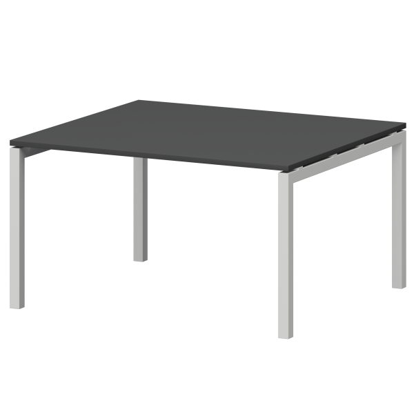 Стол переговорный на металлокаркасе Смарт СМСП-П-16.123.Пр50 1600x1236x750 (Графит/Белый)