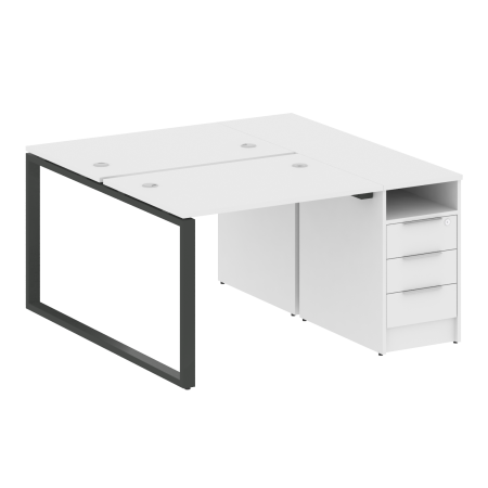 Рабочая станция Metal System Style БО.РС-СТП-2.1 1412x1475x750 (Белый/Антрацит металл)