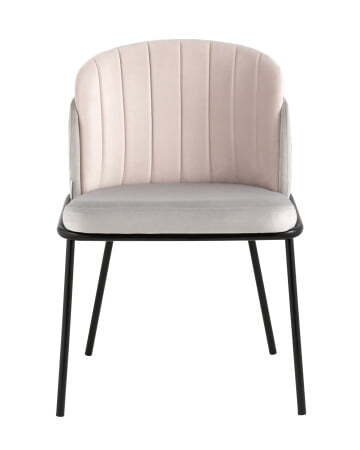 Стул Дабл велюр серый с розовой вставкой (Стул Дабл серый, розовый)