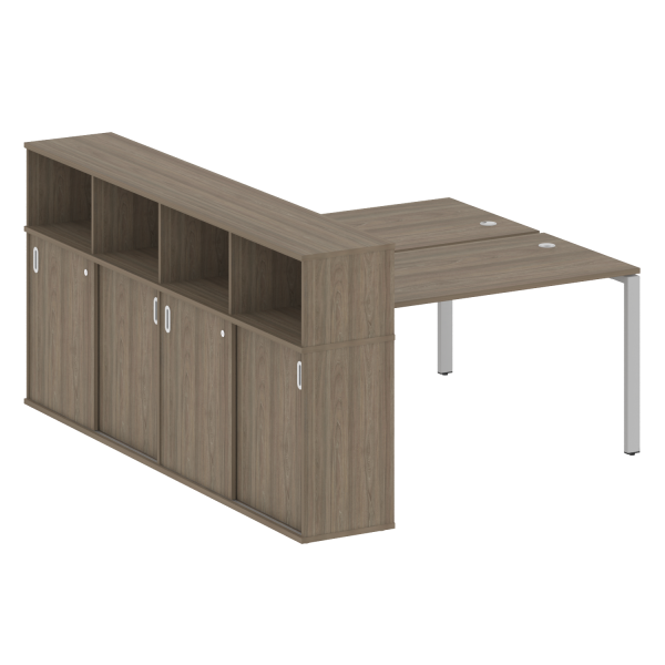 Рабочая станция с опорным шкафом-купе Metal System Style БП.РС-СШК-4.3 1910x2332x1098 (Вяз/Серый металл) Рабочая станция с опорным шкафом-купе Metal System Style БП.РС-СШК-4.3 1910x2332x1098 (Вяз/Серый металл)