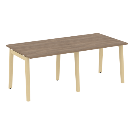Стол переговорный на деревянных опорах Onix Wood OW.PRG-2.1 1960x980x750 (Дуб Аризона/Дуб Светлый)