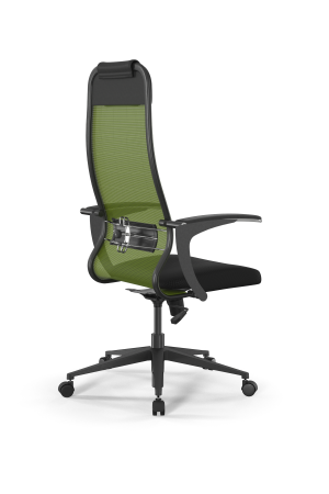 Кресло для руководителя Метта Sit 10 B1-111U - X2+UMF(X1) /Ub00/Wh00/U0mL-b(M09.B11.G19.W02) (Зеленый | Черный)