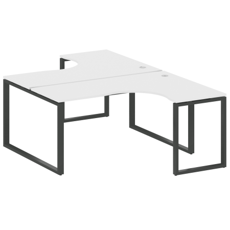 Рабочая станция криволинейная Metal System Style БО.РАС-СА-2.4 1600x2435x750 (Белый/Антрацит металл)