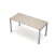 6М.687 Стол прямолинейный (1000x800x750) (Шамони светлый/Алюминий матовый)
