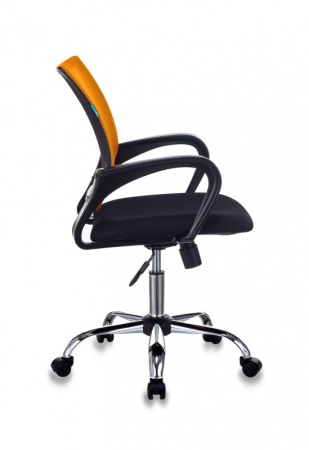 Кресло CH-695NSL оранжевый TW-38-3 сиденье черный TW-11 крестов. металл хром (Оранжевый) Кресло CH-695NSL оранжевый TW-38-3 сиденье черный TW-11 крестов. металл хром (Оранжевый)