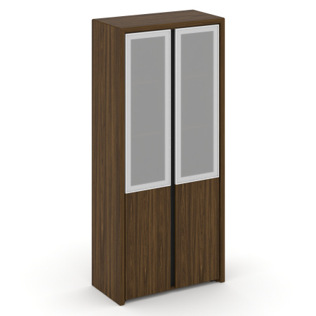 Шкаф высокий широкий Corner COR.ST-1.2R (900x450x2000) (Орех Лоренцо-Графит | Сатин-Металл Графит)