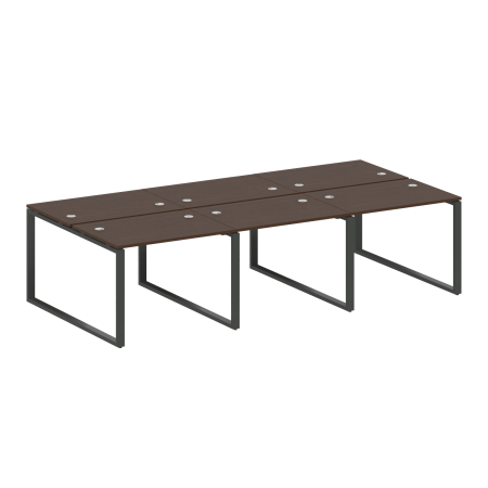 Рабочая станция Metal System Style БО.СМ-6.1 3000x1475x750 (Венге Цаво/Антрацит металл)