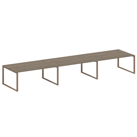 Переговорный стол 3 столешницы Metal System Style БО.ПРГ-3.5 5400x1235x750 (Вяз/Мокко металл)