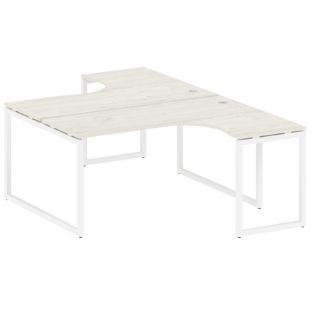 Рабочая станция криволинейная Metal System Style БО.РАС-СА-2.4 1600x2435x750 (Акация/Антрацит металл)