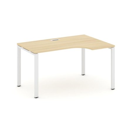 Стол рабочий эргономичный SN-6P.SPA-001(R) (1380х600/980х750) (Акация Лорка/Металл Белый)