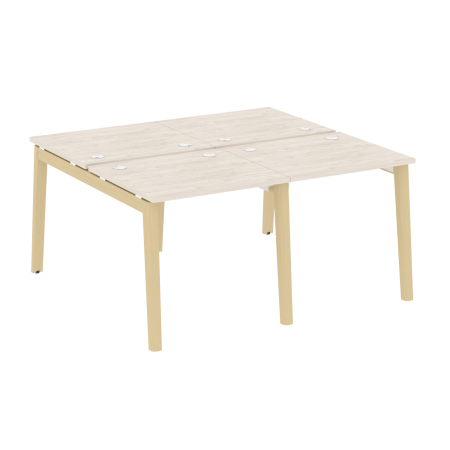 Рабочая станция на деревянных опорах Onix Wood OW.D.RS-4.0.7 1560x1475x750 (Дуб Аризона/Дуб Светлый)