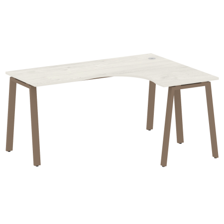 Стол криволинейный правый Metal System Style БА.СА-4 Пр 1600x1200x750 (Дуб Наварра/Мокко металл)