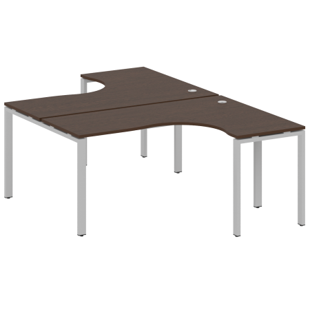 Рабочая станция криволинейная Metal System Style БП.РАС-СА-2.4 1600x2435x750 (Венге Цаво/Серый металл)
