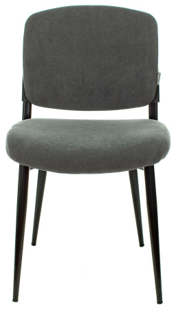 Стул для кухни KF-8 серый Alfa 44 металл черный на ножках (KF-8/FABRIC/GREY) (Серый)
