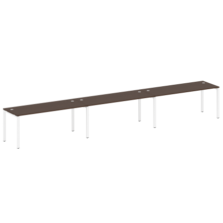 Рабочая станция на 3 раб. места Metal System Style БП.СМ-3.5 5400x720x750 (Венге Цаво/Белый металл)