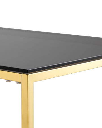 Журнальный стол 120*60 ТАУН золото стекло smoke (Журнальный стол Таун золотой)