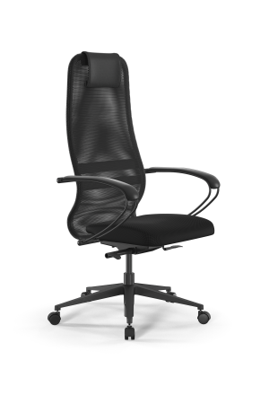 Кресло для руководителя Метта SynchroSit 8 B1-8K - X1+UMF(X1) /Uh00/Wh00/K1bL(M24.B11.G19.W02) (Темно-серый | Черный)