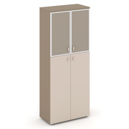 Шкаф высокий широкий ES.ST-1.7R I (800х420х1977) (Латте/Капучино/Лакобель umbra)