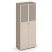 Шкаф высокий широкий ES.ST-1.7R I (800х420х1977) (Латте/Сатин/Лакобель ivory)