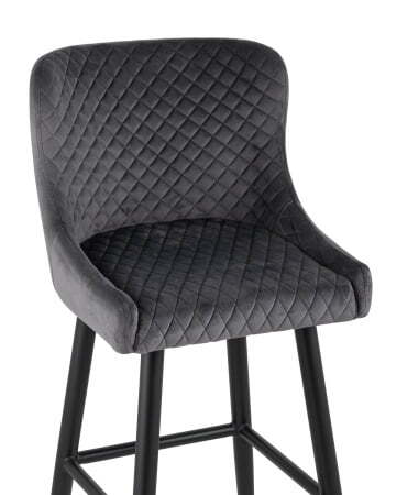 Стул барный Ститч велюр серый (Стул барный Ститч серый)