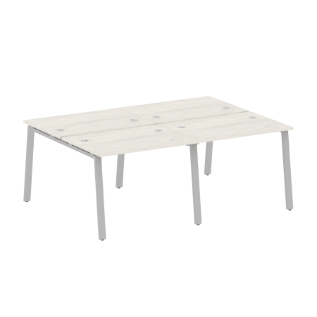 Рабочая станция на 4 рабочих места на А-образном м/к Metal System Style БА.СМ-4.1 2000x1475x750 (Дуб наварра/Серый металл)