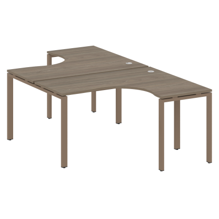 Рабочая станция криволинейная Metal System Style БП.РАС-СА-2.3 1400x2435x750 (Вяз/Мокко металл)